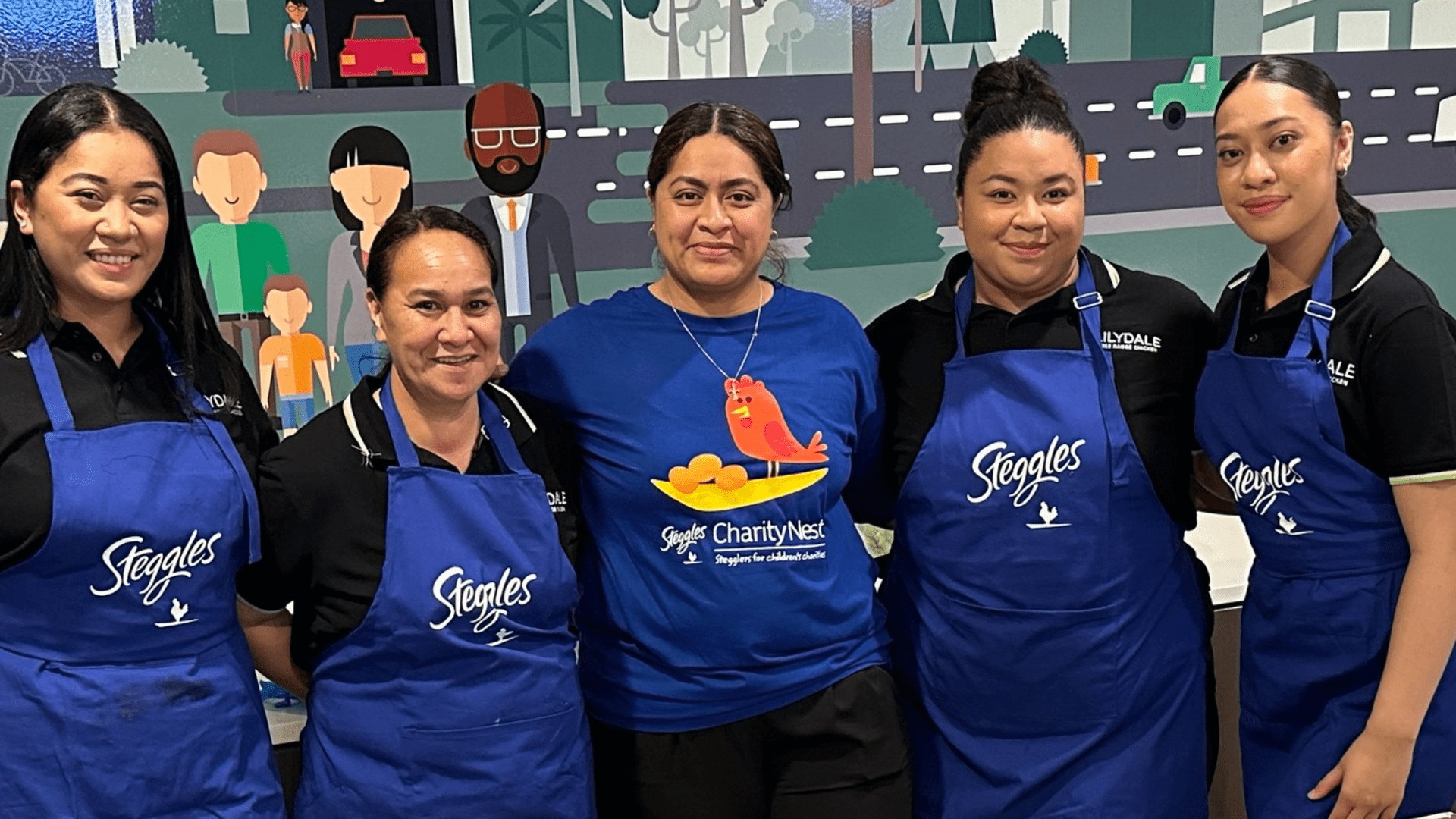 Steggles staff at Meals from the Heart